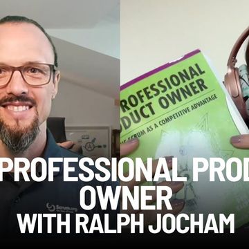 AGILE WORKS: The Professional Product Owner book with one of its authors, Ralph Jocham